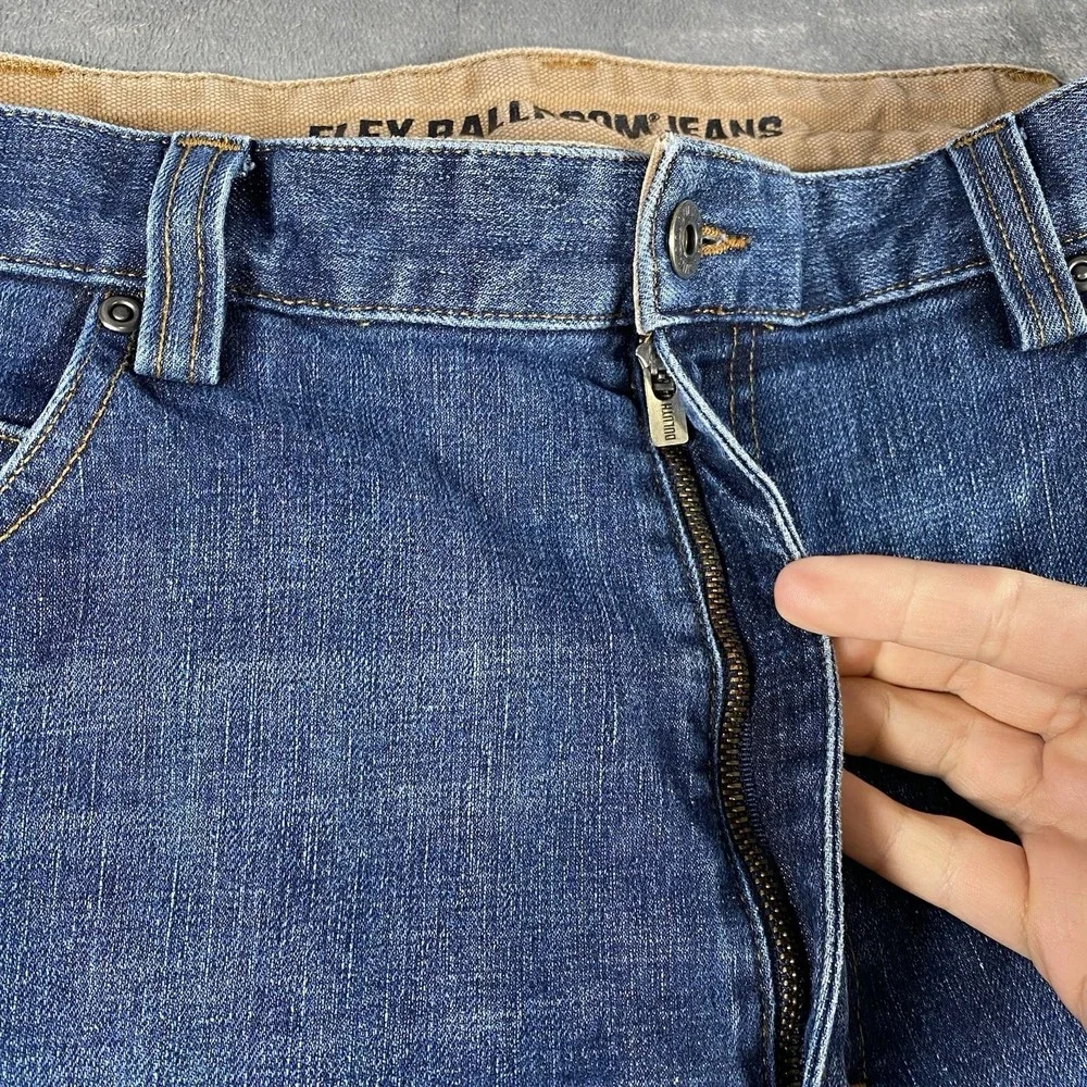 Duluth Trading Jeans Mens Size 40x32 (fit 40x30) Flex Ballroom Relaxed Fit Denim